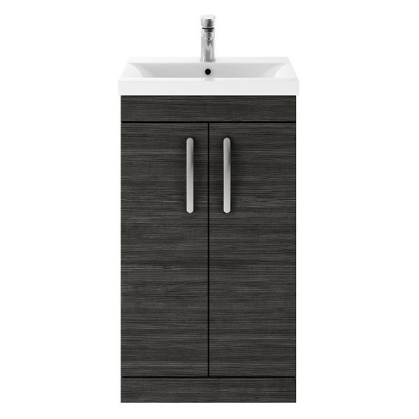 Brooklyn 500mm Black Vanity Unit   Floor Standing 2 Door Unit - Image 6