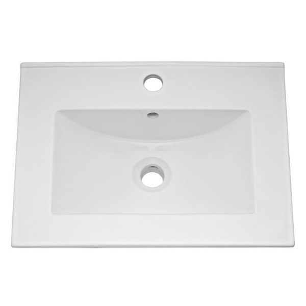 Brooklyn 500mm Grey Mist Vanity Unit   Floor Standing 2 Door Unit with Minimalist Basin - Image 3