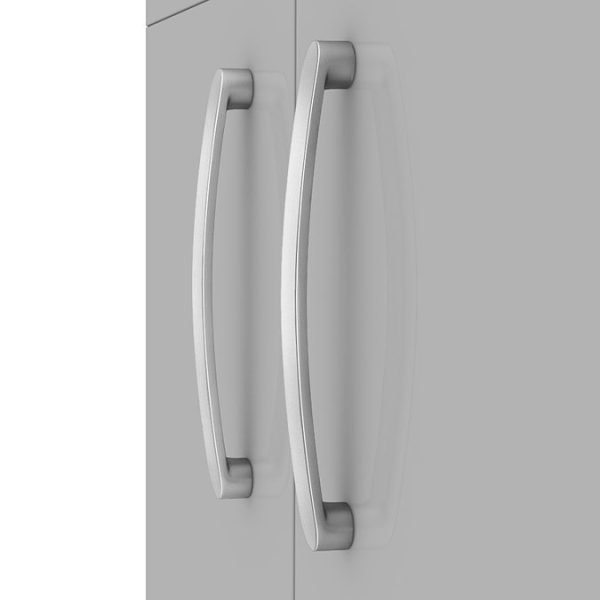 Brooklyn 500mm Grey Mist Vanity Unit   Floor Standing 2 Door Unit with Minimalist Basin - Image 2