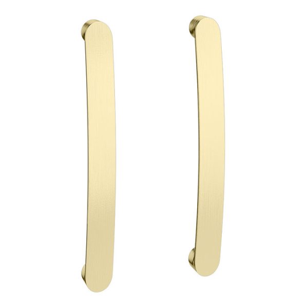 Brooklyn 500mm Grey Avola Vanity Unit with Brushed Brass Handles - Image 4
