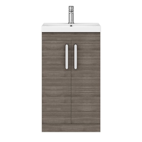 Brooklyn 500 Grey Avola Floor Standing Vanity Unit with Thin Edge Basin - Image 5