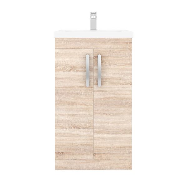 Brooklyn 500mm Natural Oak Vanity Unit   Floor Standing 2 Door Unit - Image 7