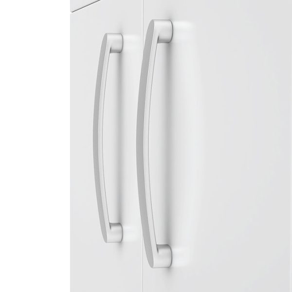 Brooklyn 500mm White Gloss Vanity Unit   Floor Standing 2 Door Unit - Image 6