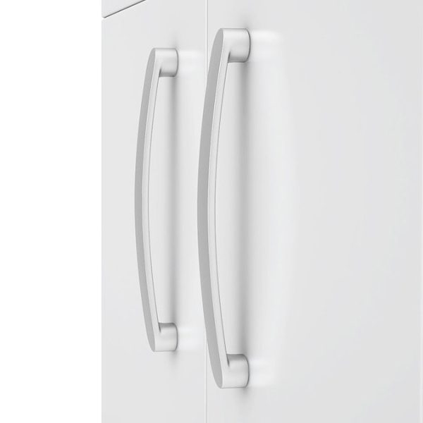 Brooklyn 500 Gloss White Floor Standing Vanity Unit with Thin Edge Basin - Image 4