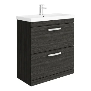 Brooklyn 800 Black Floor Standing Vanity Unit with Thin Edge Basin