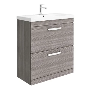 Brooklyn 800 Grey Avola Floor Standing Vanity Unit with Thin Edge Basin