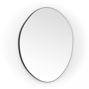 Arezzo 800 x 773mm Organic Mirror   Matt Black