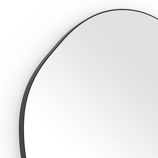 Arezzo 800 x 773mm Organic Mirror   Matt Black - Image 3