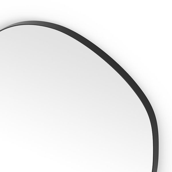 Arezzo 800 x 773mm Organic Mirror   Matt Black - Image 2
