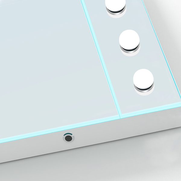 Arezzo Bulb 800 x 600mm LED Illuminated Mirror with Motion Sensor + Anti Fog - Image 3