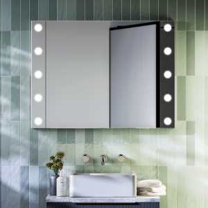 Arezzo Bulb 800 x 600mm LED Illuminated Mirror with Motion Sensor + Anti Fog