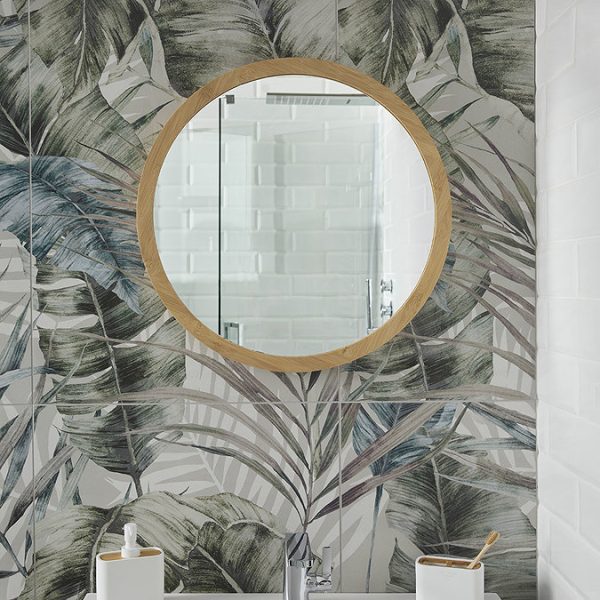 EcoDelux 800mm Bamboo Frame Round Mirror - Image 5