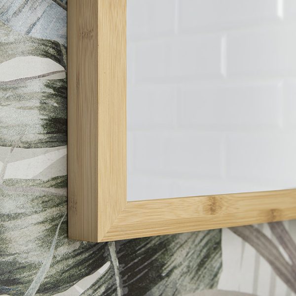 EcoDelux 600 x 800mm Bamboo Frame Rectangular Mirror - Image 4