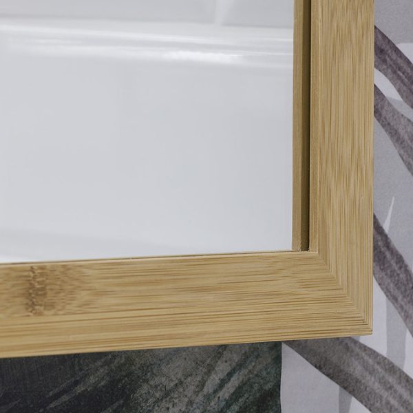 EcoDelux 600 x 800mm Bamboo Frame Rectangular Mirror - Image 5