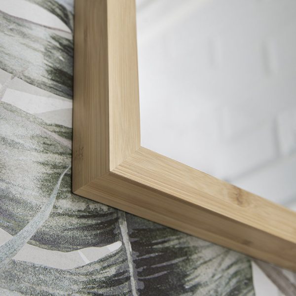 EcoDelux 600 x 800mm Bamboo Frame Rectangular Mirror - Image 6