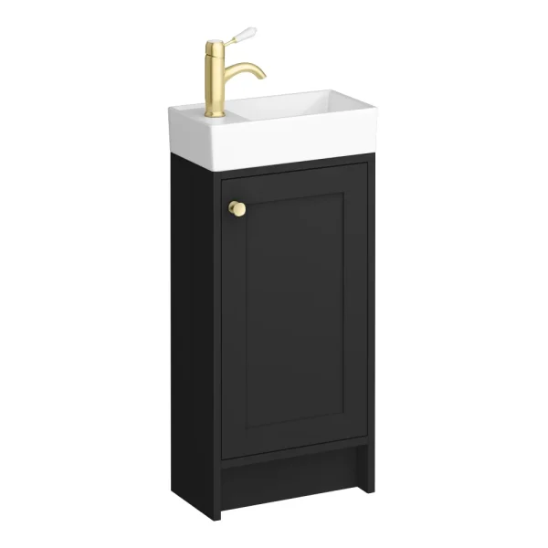 Bromley Black Cloakroom Vanity Unit   400mm
