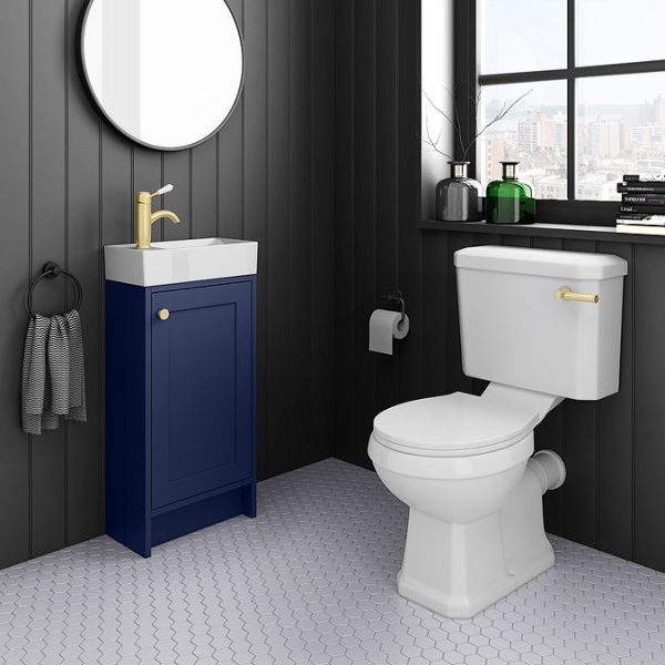 Bromley Blue Cloakroom Vanity Unit   400mm - Image 2