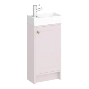 Bromley Pink Cloakroom Vanity Unit   400mm
