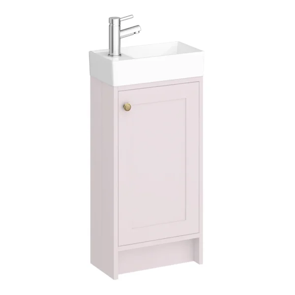 Bromley Pink Cloakroom Vanity Unit   400mm