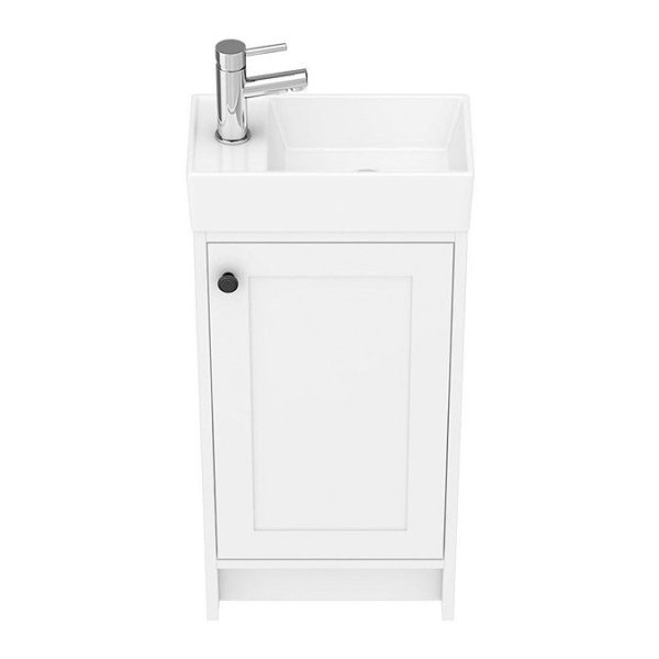 Bromley White Cloakroom Vanity Unit   400mm - Image 5