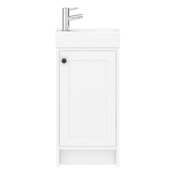 Bromley White Cloakroom Vanity Unit   400mm - Image 6