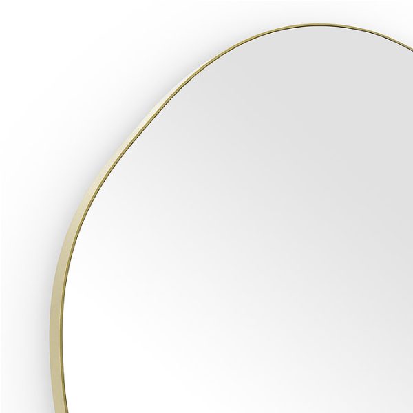 Arezzo 600 x 580mm Organic Mirror   Brushed Brass - Image 3