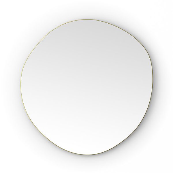 Arezzo 800 x 773mm Organic Mirror   Brushed Brass - Image 4