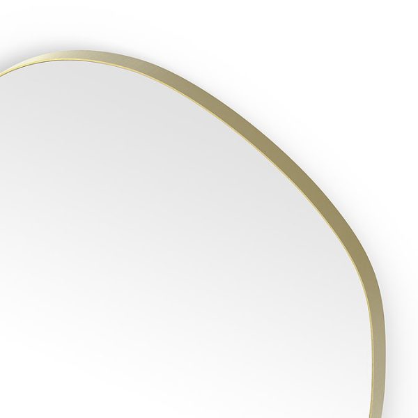 Arezzo 600 x 580mm Organic Mirror   Brushed Brass - Image 2