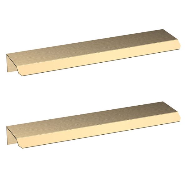 Venice Fluted 600mm White Vanity Unit   Floor Standing 2 Door Unit with Brushed Brass Handles - Image 4