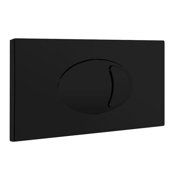Brooklyn White Gloss Combined Two In One Wash Basin, Toilet & Matt Black Flush Plate (500mm wide x 300mm) - Image 5