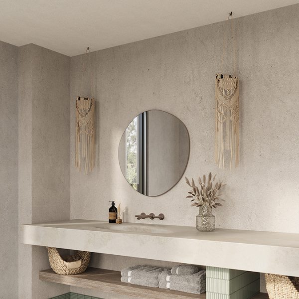 Arezzo 800 x 773mm Organic Mirror   Brushed Bronze - Image 2