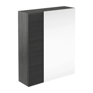 Brooklyn 600mm Bathroom Mirror & Fascia Cabinet   Black
