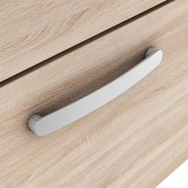 Brooklyn 500mm Natural Oak Wall Hung Vanity Unit   Single Drawer - Image 4