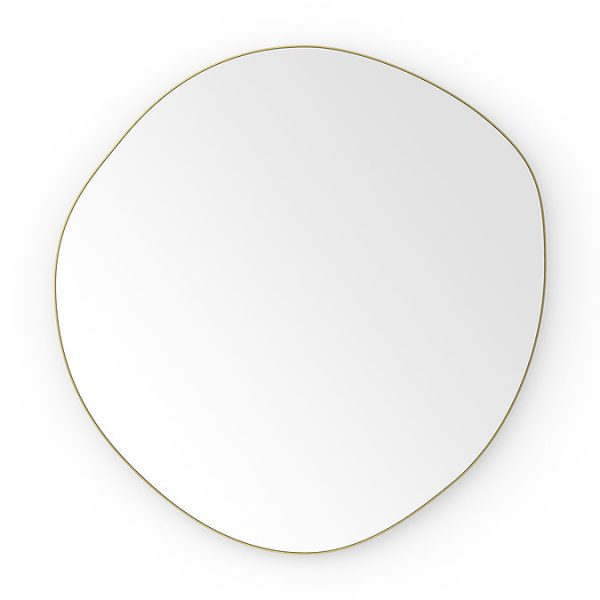 Arezzo 600 x 580mm Organic Mirror   Brushed Brass - Image 4
