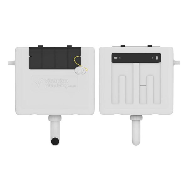 Ceramic BTW Toilet Pan with Soft Close Seat + Dual Flush Concealed Cistern - Image 5