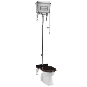 Burlington High Level Toilet   Polished Aluminium Cistern