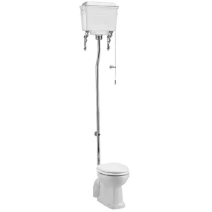 Burlington High Level Toilet   White Aluminium Cistern