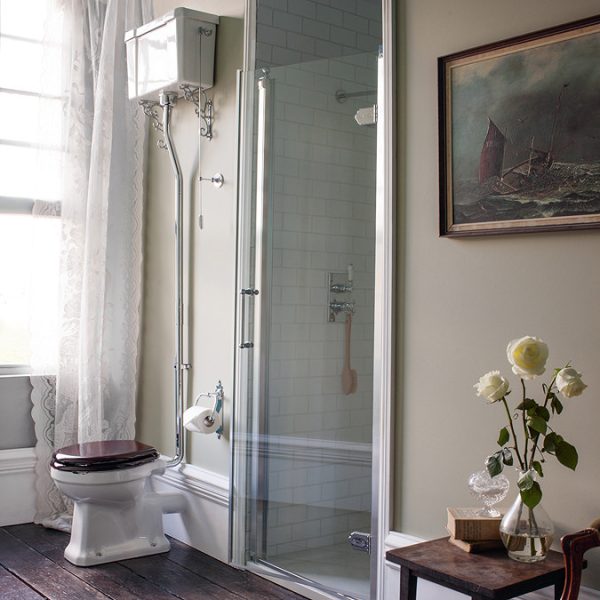 Burlington High Level Toilet   White Ceramic Cistern - Image 2