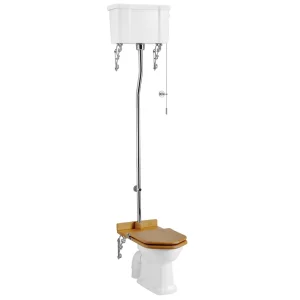 Burlington High Level Toilet   White Ceramic Cistern