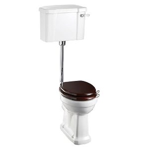 Burlington Low Level WC   51cm White Ceramic Cistern Lever Flush