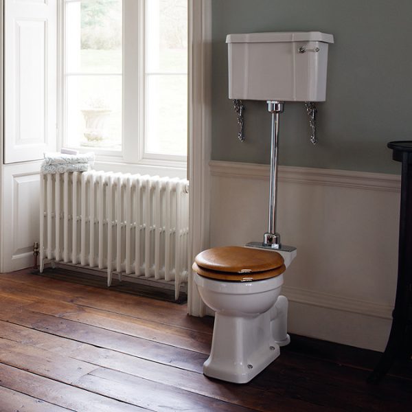 Burlington Medium Level Toilet   White Ceramic - Image 2