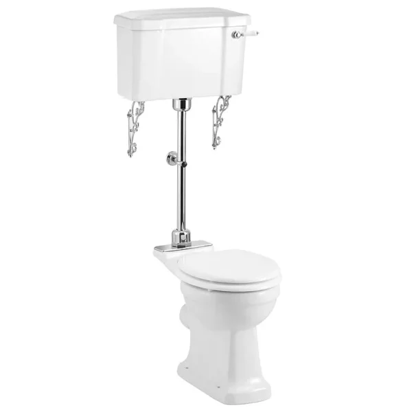 Burlington Regal Medium Level Toilet   White Ceramic