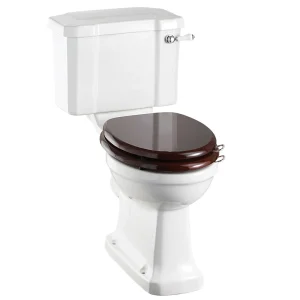 Burlington Regal Slimline Close Coupled Traditional Toilet   Ceramic Lever Flush