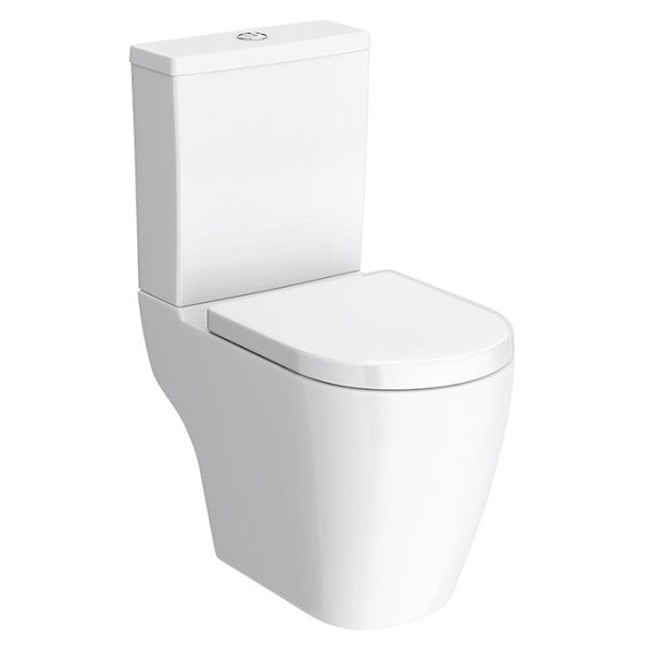 Bianco Close Coupled Modern Toilet + Soft Close Seat - Image 3
