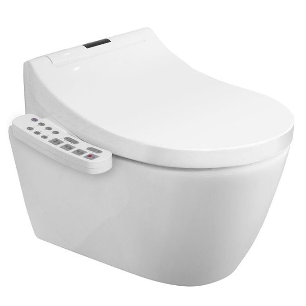 Bianco Wall Hung Smart Toilet with Bidet Wash Function, Heated Seat + Dryer - Image 5