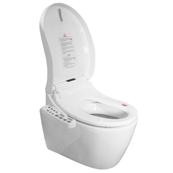Bianco Wall Hung Smart Toilet with Bidet Wash Function, Heated Seat + Dryer - Image 7