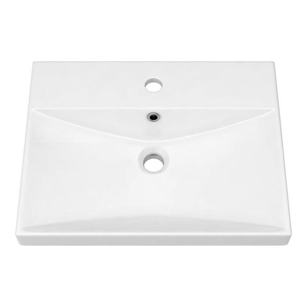 Brooklyn 500 Black Wall Hung 2 Drawer Vanity Unit with Thin Edge Basin - Image 3