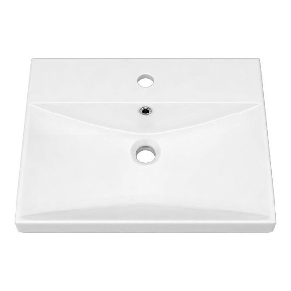 Brooklyn 500 Grey Avola Wall Hung 2 Drawer Vanity Unit with Thin Edge Basin - Image 3