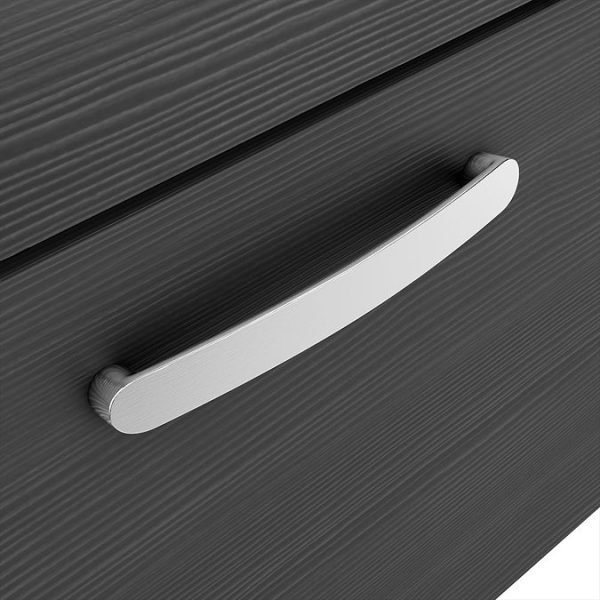 Brooklyn Wall Hung Countertop Vanity Unit   Black   605mm - Image 4