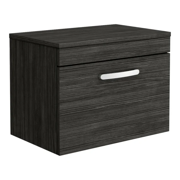 Brooklyn Wall Hung Countertop Vanity Unit   Black   605mm